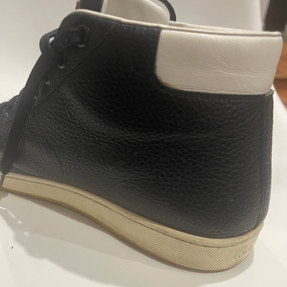 LOUIS VUITTON NAVY LEATHER TATTOO LOGO HIGH TOPS - Picture 12 of 13